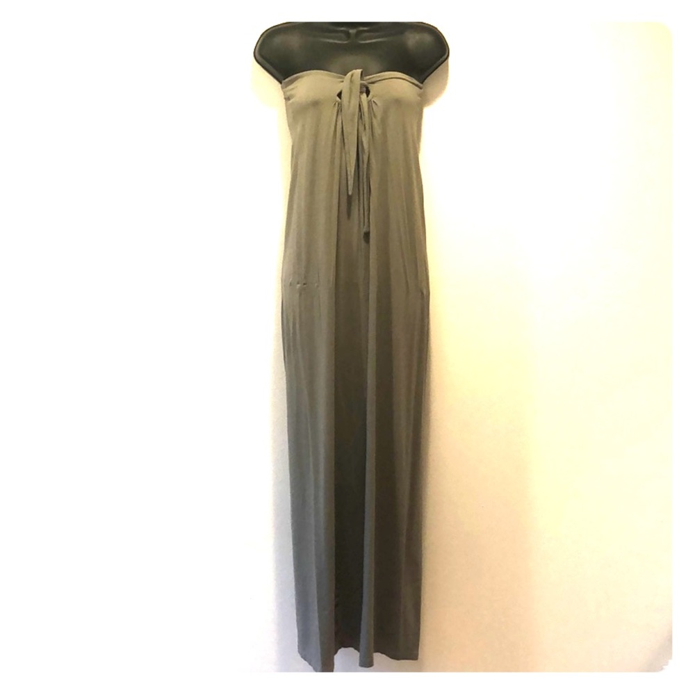 Splendid Tie Tube Top Maxi Dress